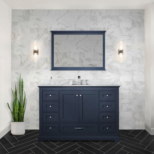 Navy Blue Single Bath Vanity 48 in. W x 22 in. D