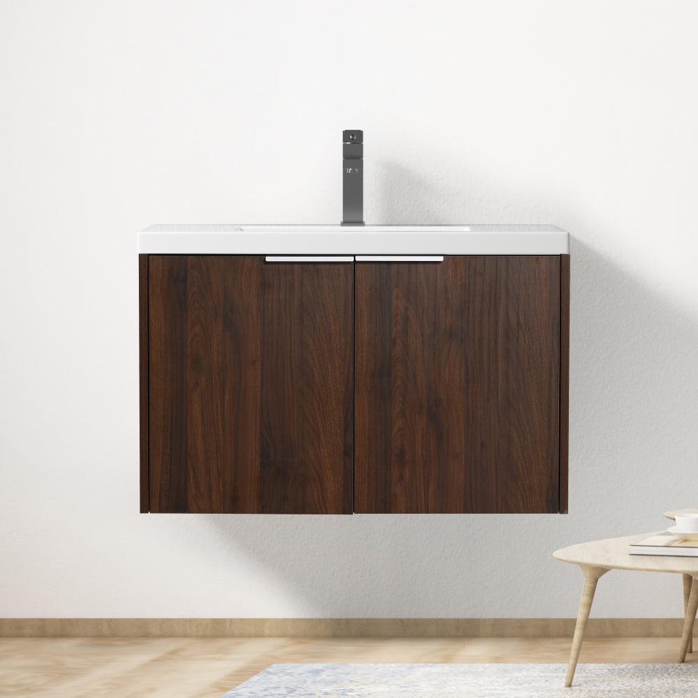 36 Inch Soft Close Doors Bathroom Vanity With Sink, A Small Storage Shelves, 24" and 12" Combination Cabinet,(KD-Packing)