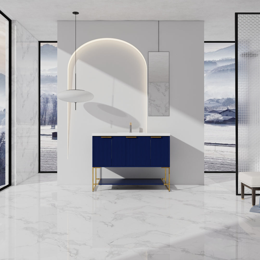 Melamine cabinet 30 Inch Freestanding Bathroom Vanity With Resin Basin,30x18,(W99951318)
