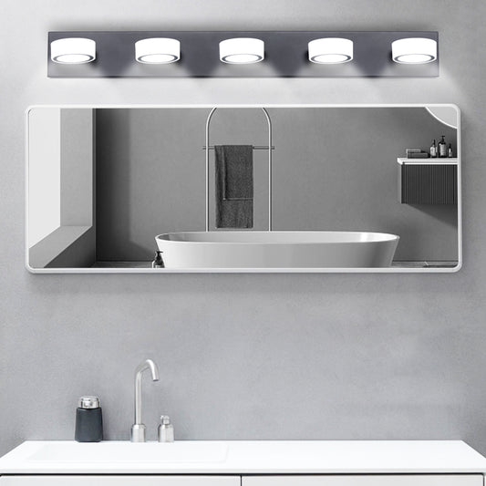 (Same as W1340110593/L2009) 37" Modern 5-Light LED Vanity Light, Sleek Black Bathroom Wall Light Fixture for Mirror, Shower, and Bathroom Decor
