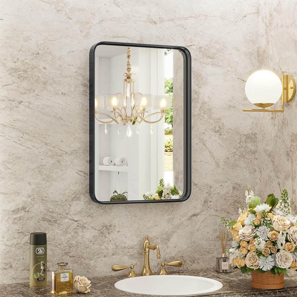 Bathroom Mirror Vanity Mirror for Wall,Aluminum Alloy Framed Wall Mirror Farmhouse,36"×24"