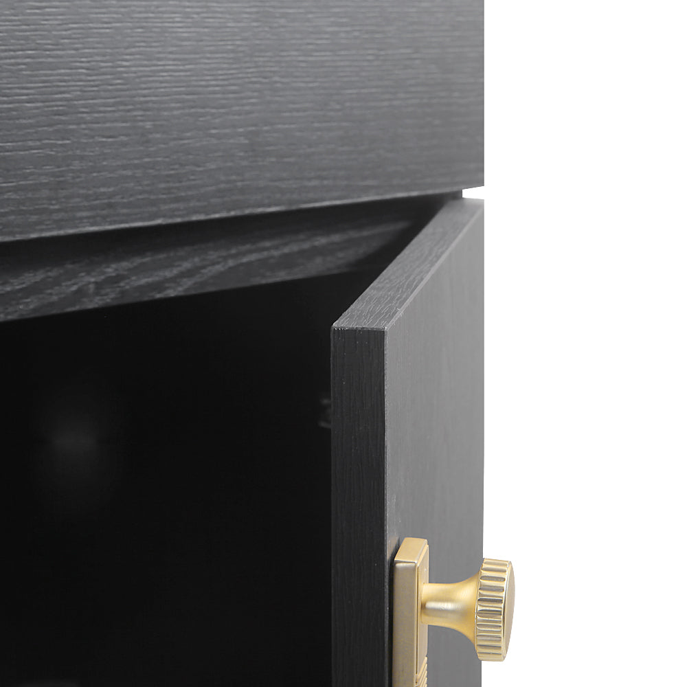 30" Bathroom Vanity with Metal Leg,with White Ceramic Basin,Two Soft Close Cabinet Doors, Solid Wood,Excluding faucets,Black