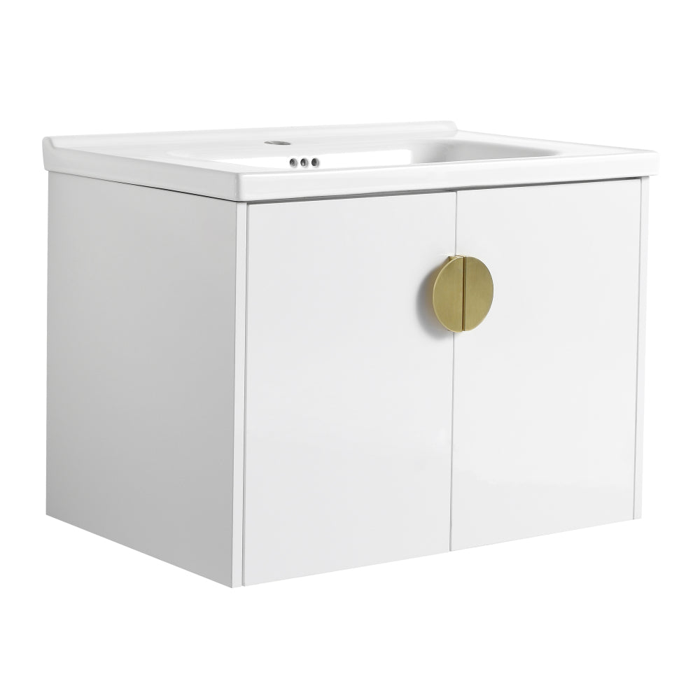 28 Inch Soft Close Doors Bathroom Vanity With Sink, For Small Bathroom (KD-Packing)