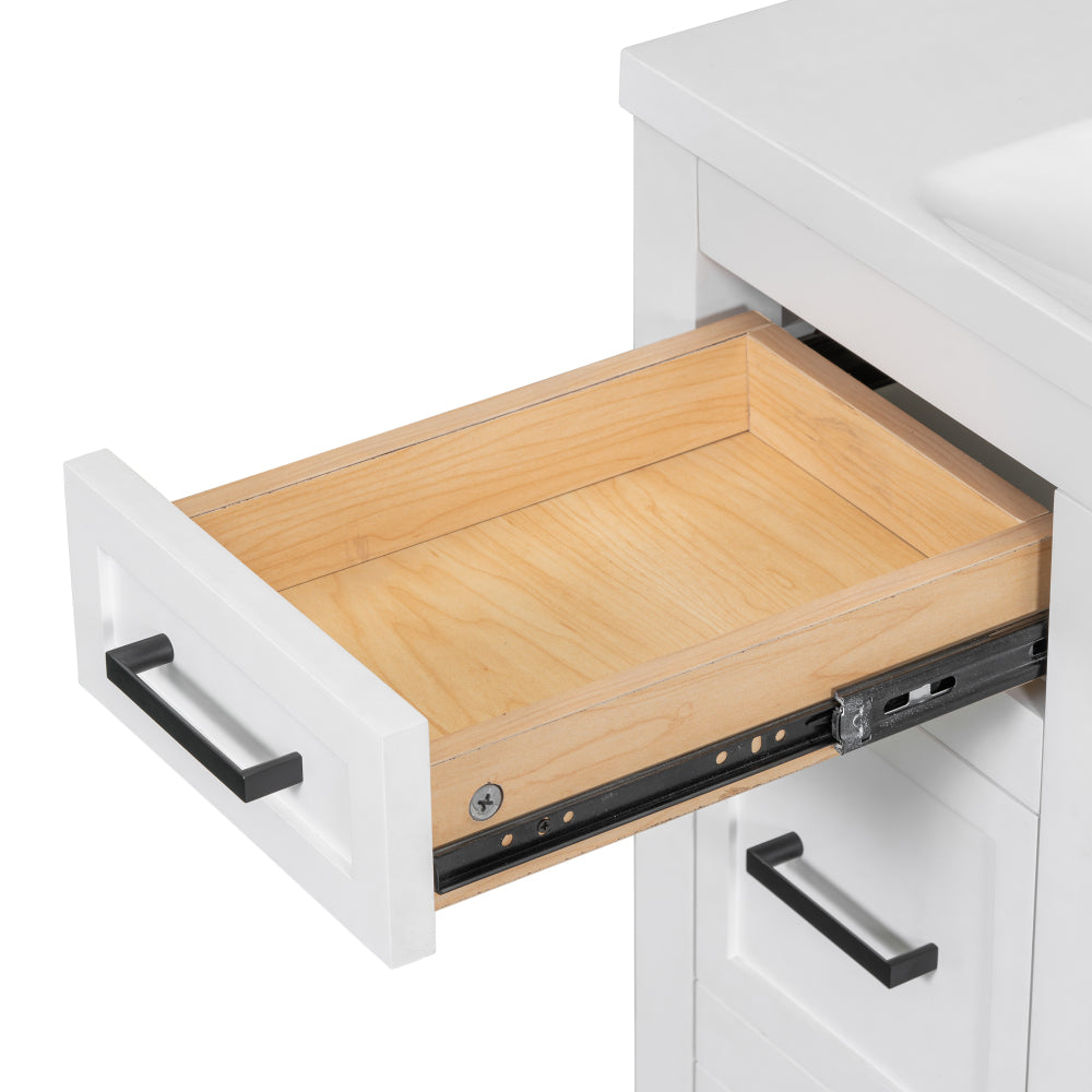 [Cabinet Only] 36" White Bathroom Vanity(Sink not included)
