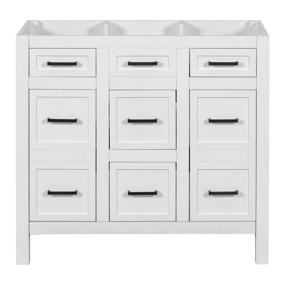 [Cabinet Only] 36" White Bathroom Vanity(Sink not included)