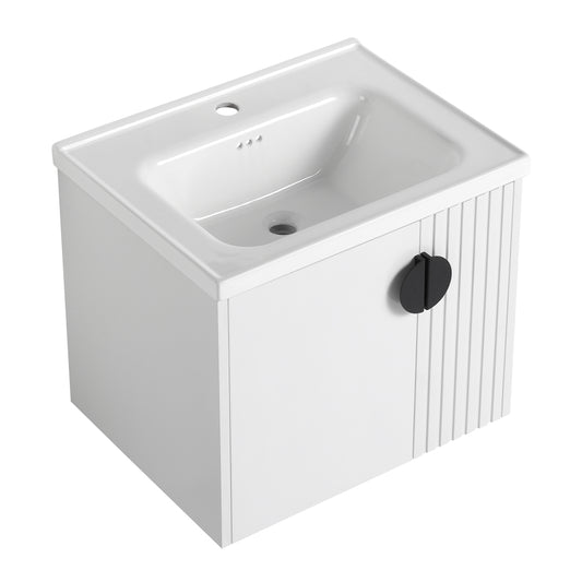 24 Inch Bathroom Vanity with Sink, For Small Bathroom, Bathroom Vanity with Soft Close Door