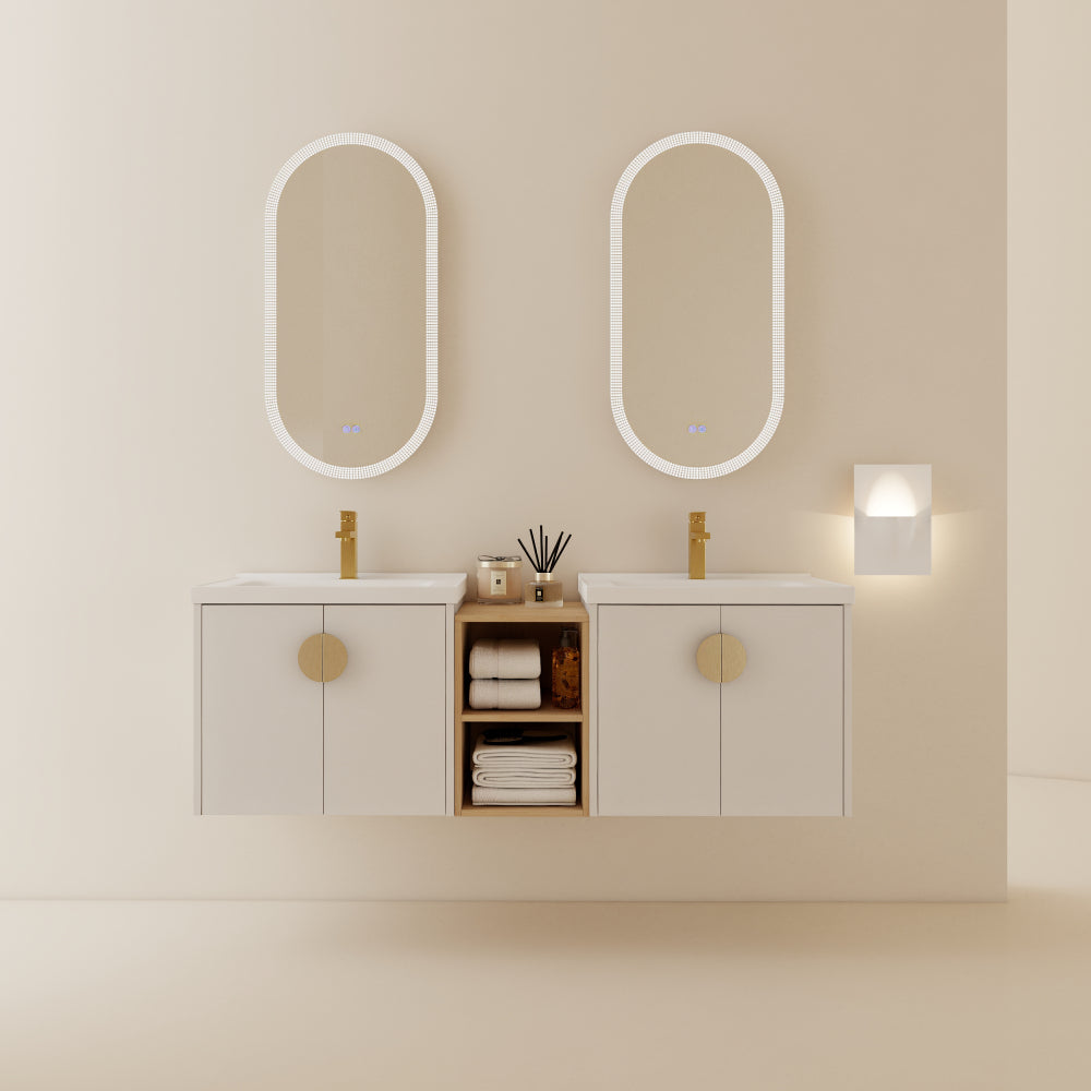 28 Inch Soft Close Doors Bathroom Vanity With Sink, For Small Bathroom (KD-Packing)
