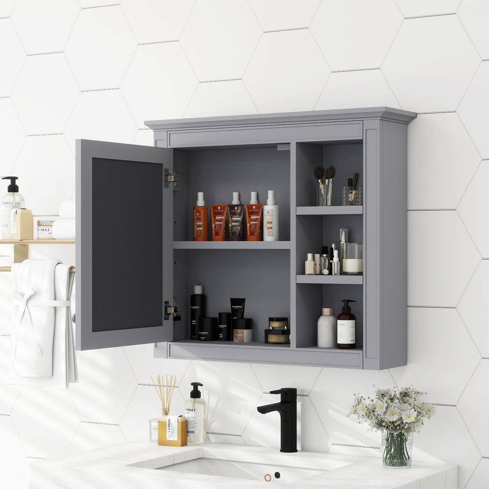 30'' x 28'' Medicine Cabinet, Wall Mounted Bathroom Storage Cabinet, Modern Bathroom Wall Cabinet with Mirror,Medicine Cabinet,  Mirror Cabinet with 3 Open Shelves (Not Include Bathroom Vanity )