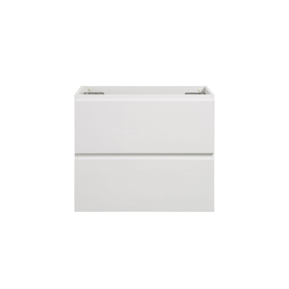 Alice-24W-102,Wall mount cabinet WITHOUT basin, Gray color, with two drawers, Pre-assembled