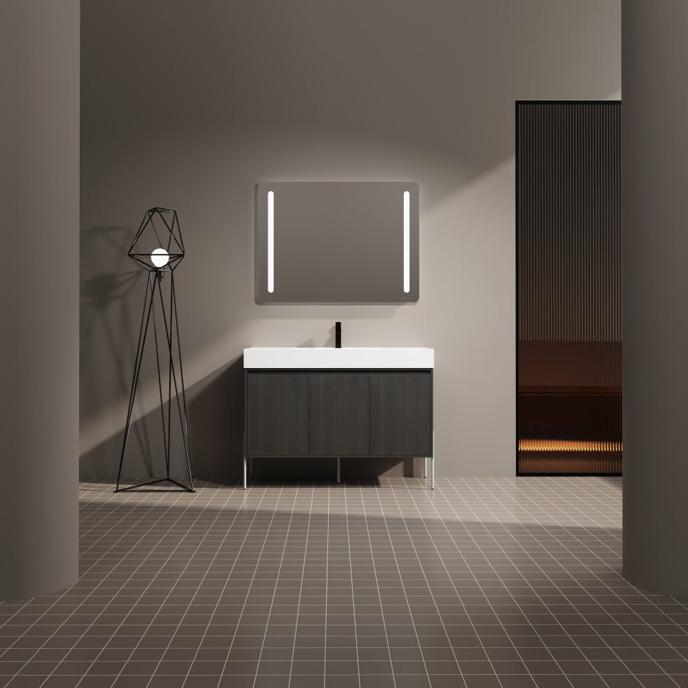 60" Freestanding Bathroom Vanity, Storage Cabinet with Soft Closed Doors (KD-Package)-Excluding Sink