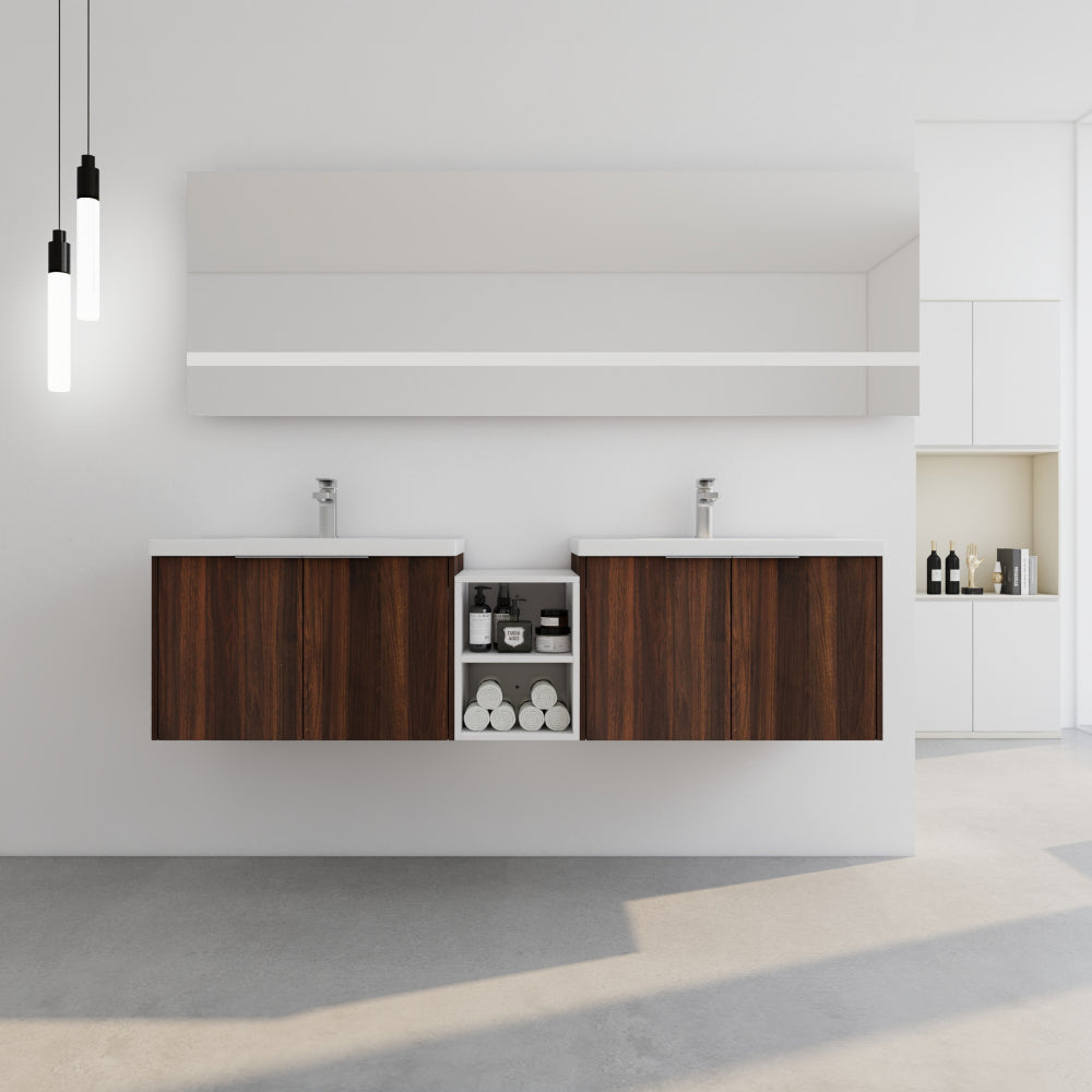 Melamine cabinet Soft Close Doors Bathroom Vanity With Sink,30 Inch For Small Bathroom,30x18-00630CAW(KD-Packing)