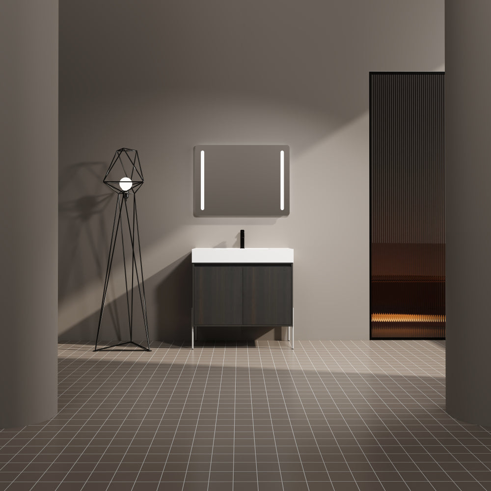 60" Freestanding Bathroom Vanity, Storage Cabinet with Soft Closed Doors (KD-Package)-Excluding Sink