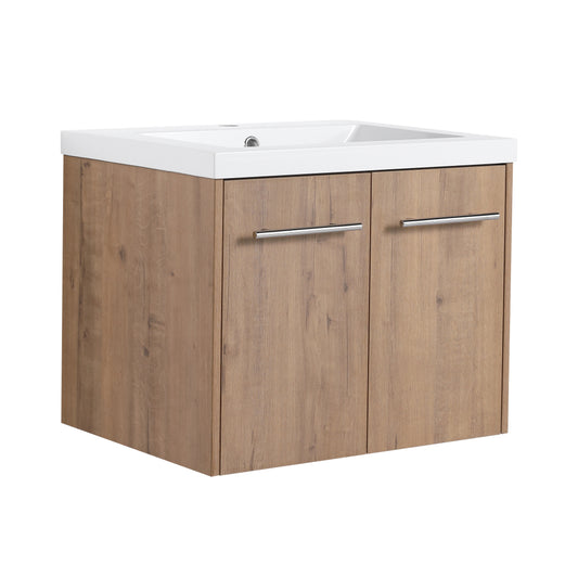 24 Inch Bathroom Cabinet With Sink,Soft Close Doors,Float Mounting Design, For Small Bathroom,(KD-Packing)