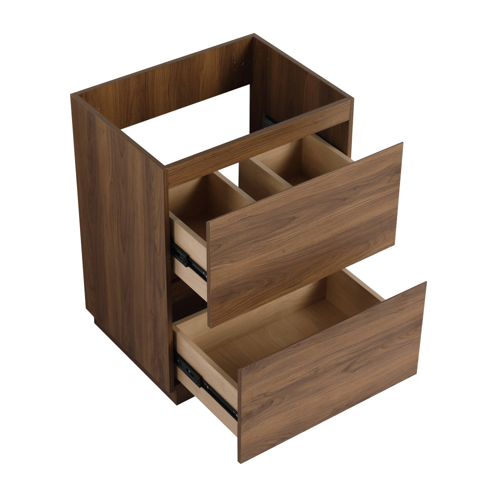 24" Bathroom Vanities with Single Sink Combo, Modern Undermount Bathroom Sink Cabinet with Double drawer, Freestanding Bathroom Sink Cabinet,Engineering wood