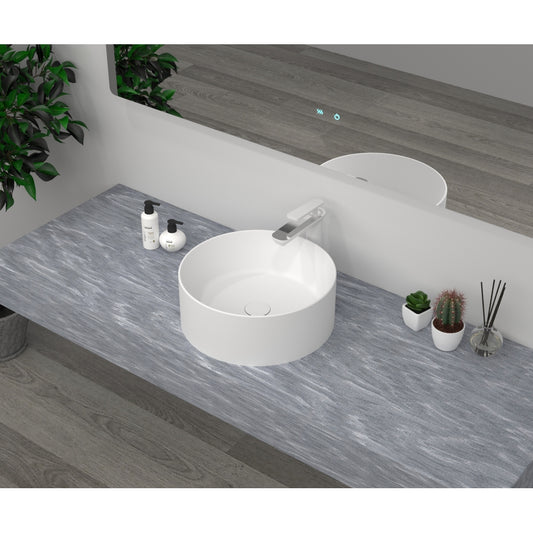 Vessel Sink Stone Resin Bathroom Sink Modern Art Sink 25C09B
