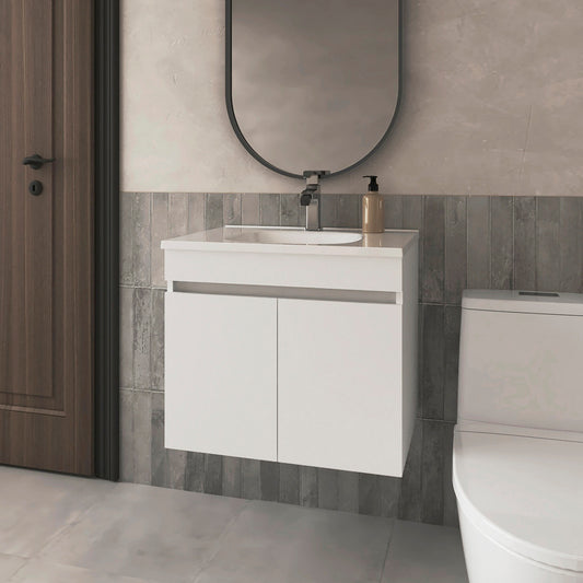 FM FURNITURE Rainbow City Vanity with 2 Doors, White