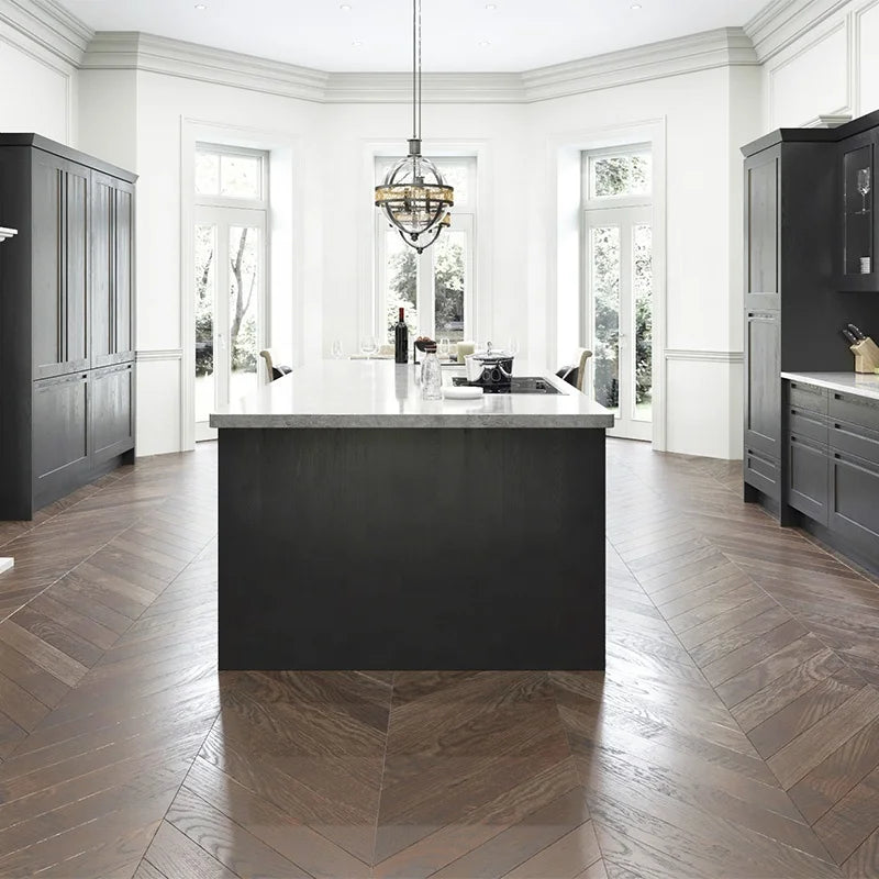 kitchen cabinet High-end affordable custom kitchen furniture second-hand small apartment full L-shaped melamine cabinets from China
