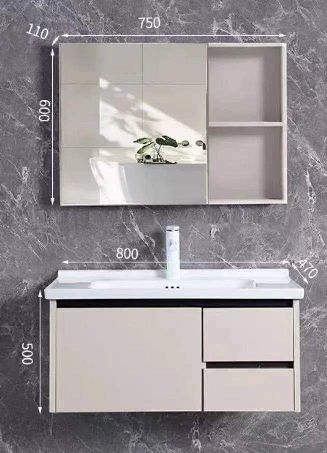 aluminum bathroom cabinet Furniture Modern Fashion Mirror Cabinet Bathroom Washbasin Bathroom Design Bathroom Cabinet