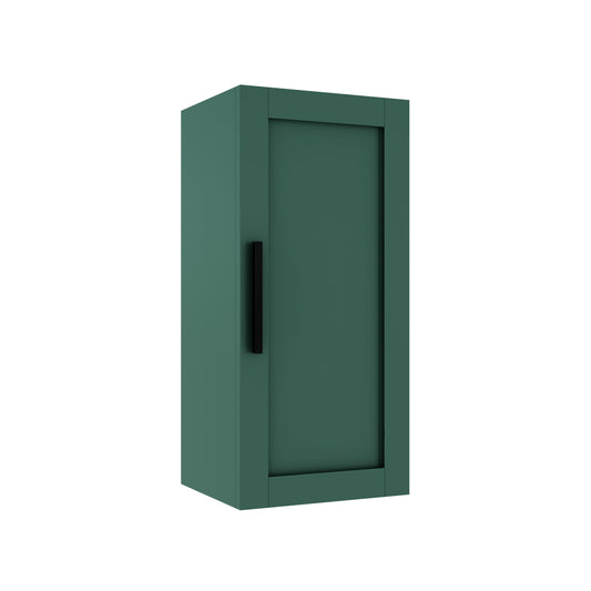 JOVI 14" Wall-Mounted Floating Bathroom Vanity Side Cabinet with a Door and a Shelf, (Suitable for JODI Bathroom Vanity), Green Color
