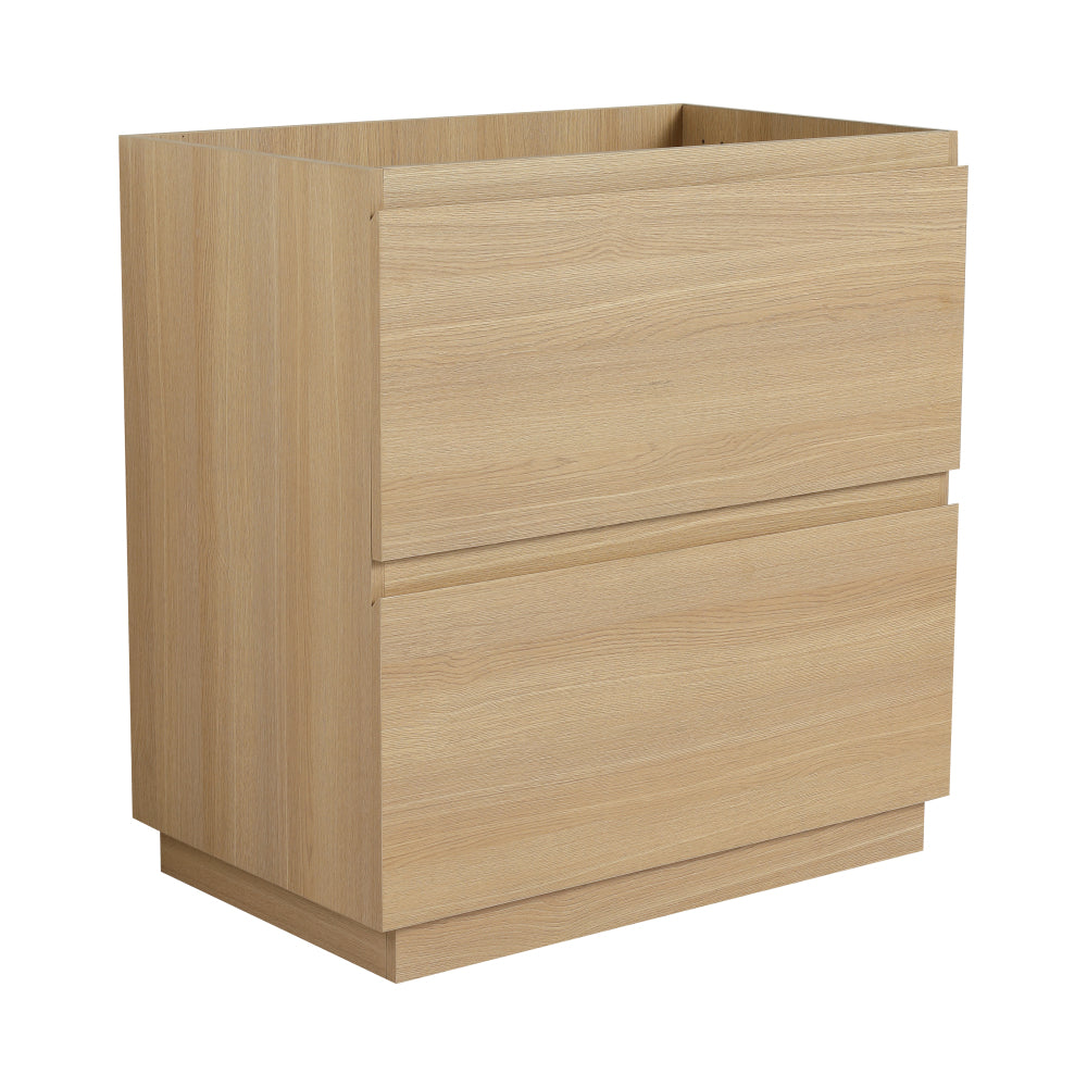 30" Bathroom Vanities without Sink, Modern Undermount Bathroom Sink Cabinet with Double drawer, Freestanding Bathroom Sink Cabinet,Engineering wood,Oak