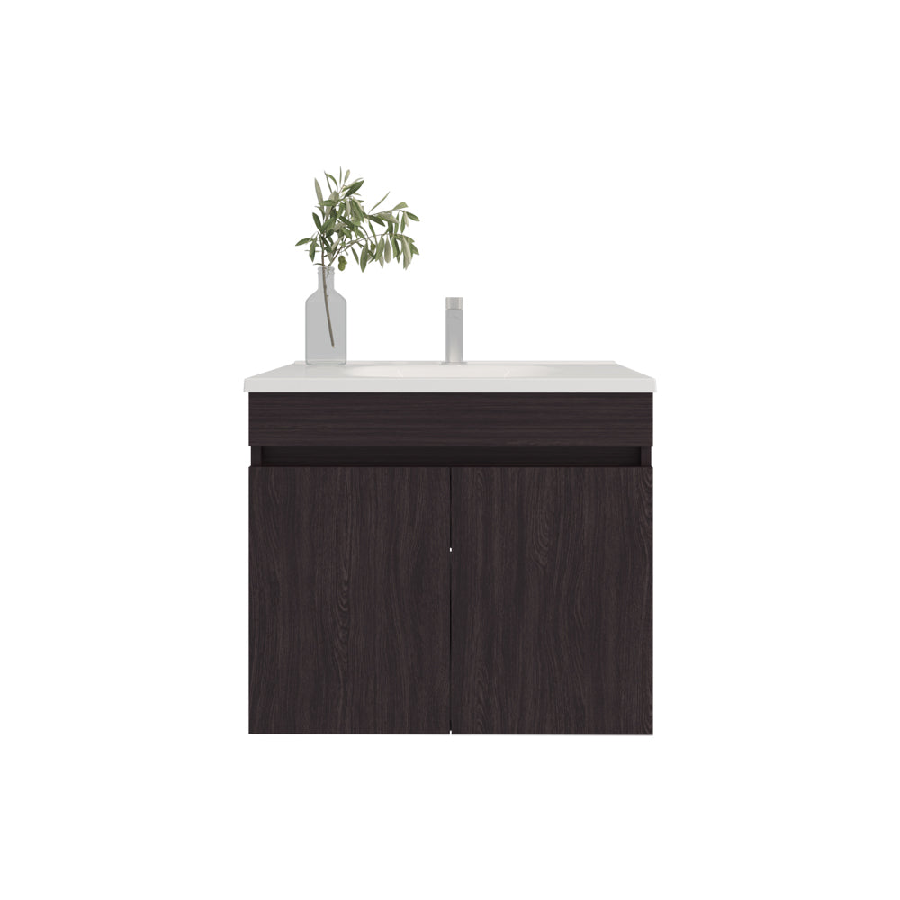 Melamine cabinet FM FURNITURE Rainbow City Vanity with 2 Doors, Wengue