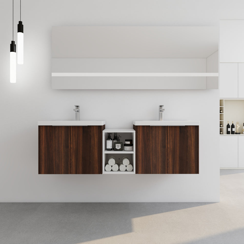 36 Inch Soft Close Doors Bathroom Vanity With Sink, A Small Storage Shelves, 24" and 12" Combination Cabinet,(KD-Packing)