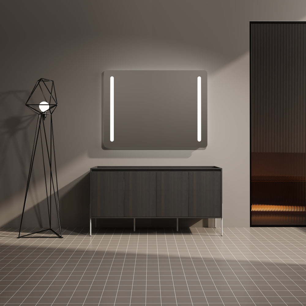 60" Freestanding Bathroom Vanity, Storage Cabinet with Soft Closed Doors (KD-Package)-Excluding Sink