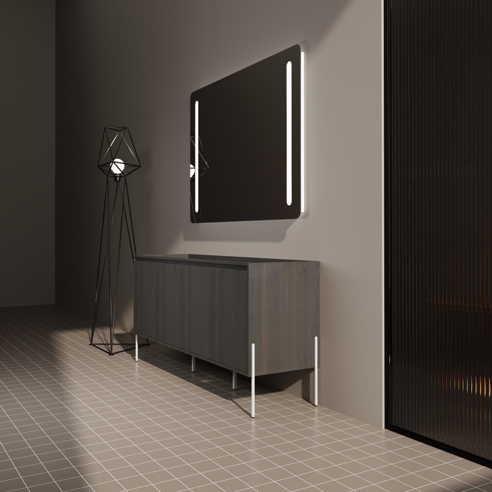 60" Freestanding Bathroom Vanity, Storage Cabinet with Soft Closed Doors (KD-Package)-Excluding Sink