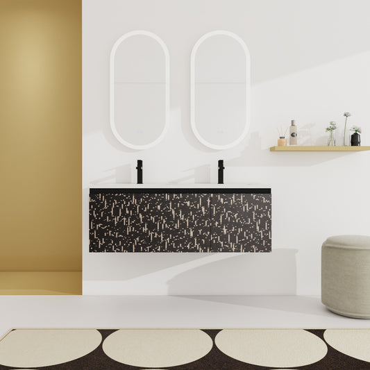 48'' Floating Wall-Mounted Bathroom Vanity & Soft-Close Cabinet Door, KD-Package