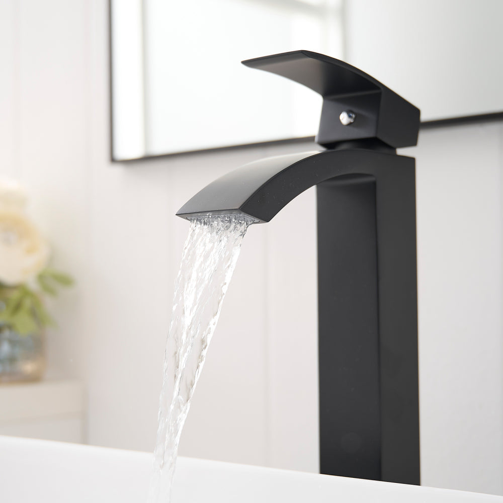Brushed Nickel Bathroom Faucet,Faucet for Bathroom Sink, Single Hole Bathroom Faucet Modern Single Handle Vanity Basin Faucet