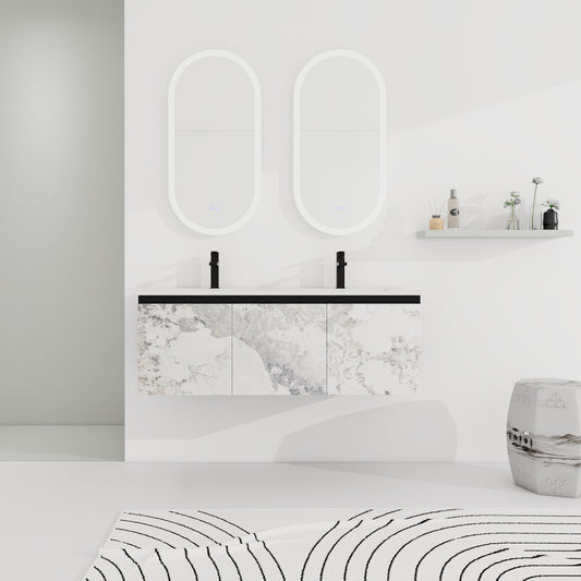48'' Floating Wall-Mounted Bathroom Vanity & Soft-Close Cabinet Door, KD-Package