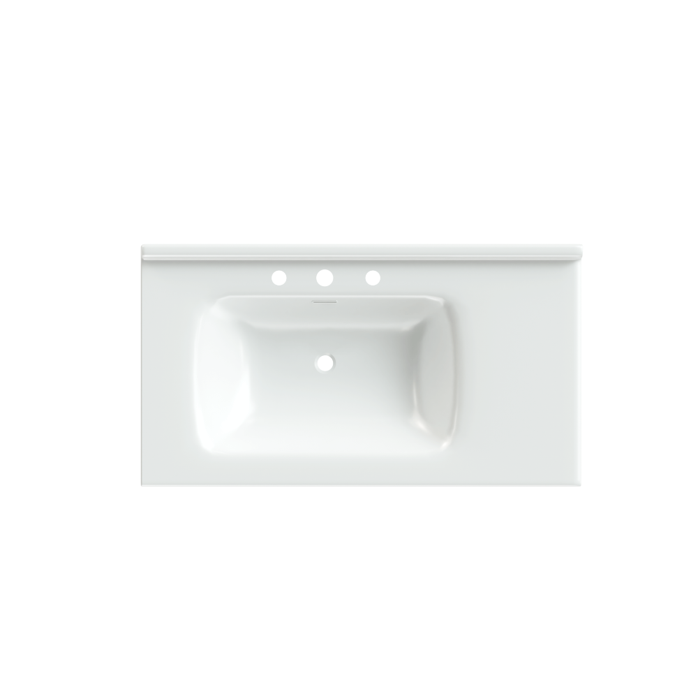 36'' Bathroom Vanities with Single Sink, Modern Under mount Bathroom Sink Cabinet with 2 Closing Doors & 4 Drawers. White, 35.8''W x 19.7''D x 35.4''H.