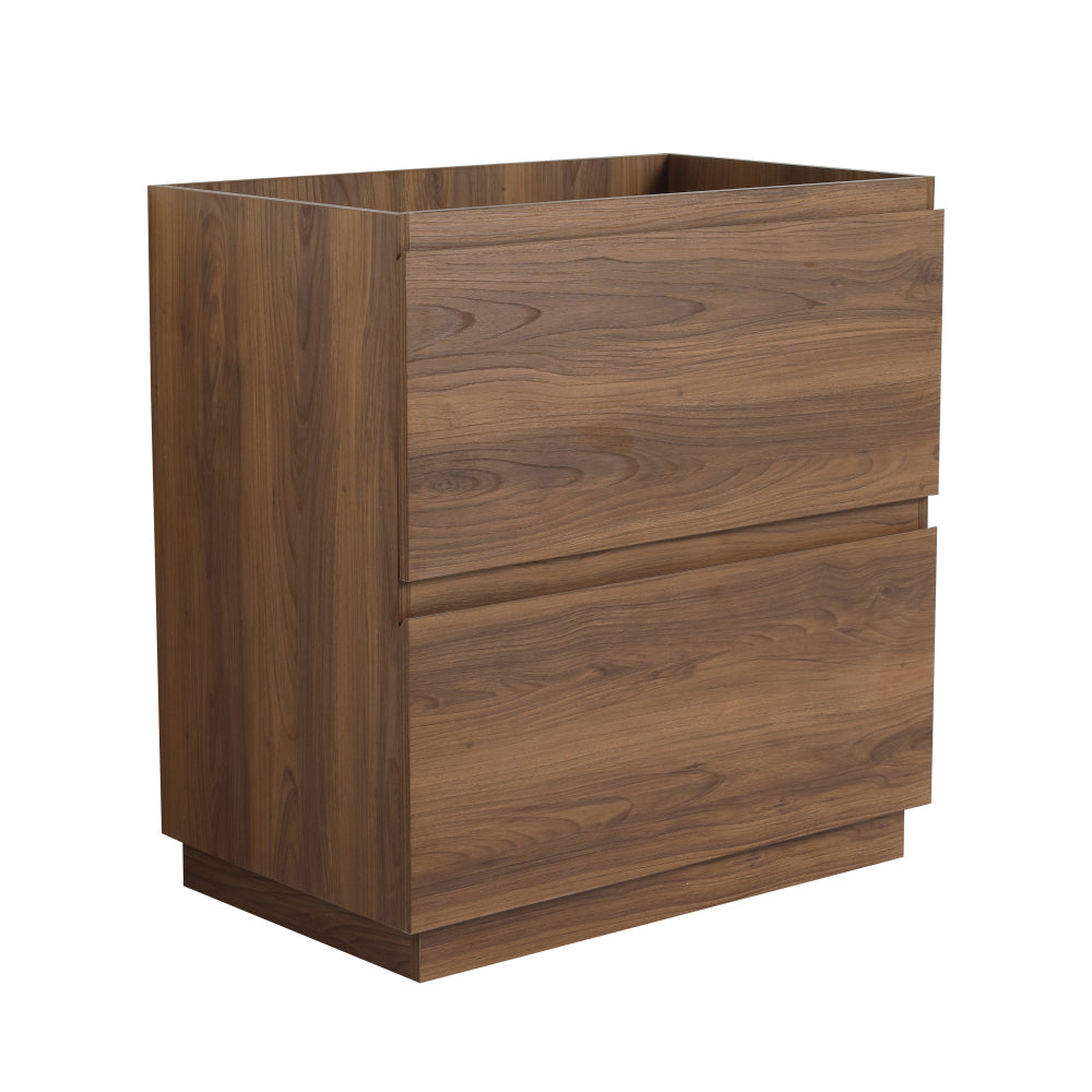 30" Bathroom Vanities without Sink, Modern Undermount Bathroom Sink Cabinet with Double drawer, Freestanding Bathroom Sink Cabinet,Engineering wood,Brown